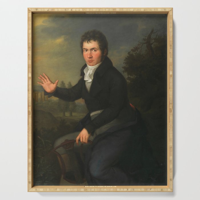 Beethoven by Josef Willibrord Mähler circa 1804-1805 Serving Tray Gallery Image 1