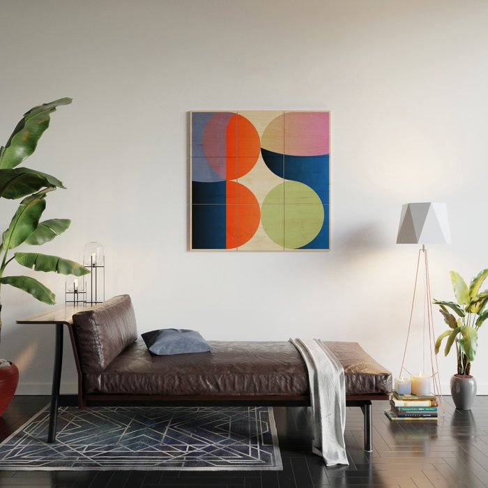 Abstract Shapes 32 Wood Wall Art Gallery Image 2