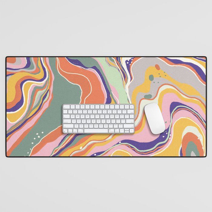 Retro marble #1 Desk Mat Gallery Image 1