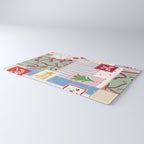 Retro christmas patch Rug Gallery Image 3