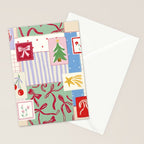 Retro christmas patch Stationery Card Gallery Image 2