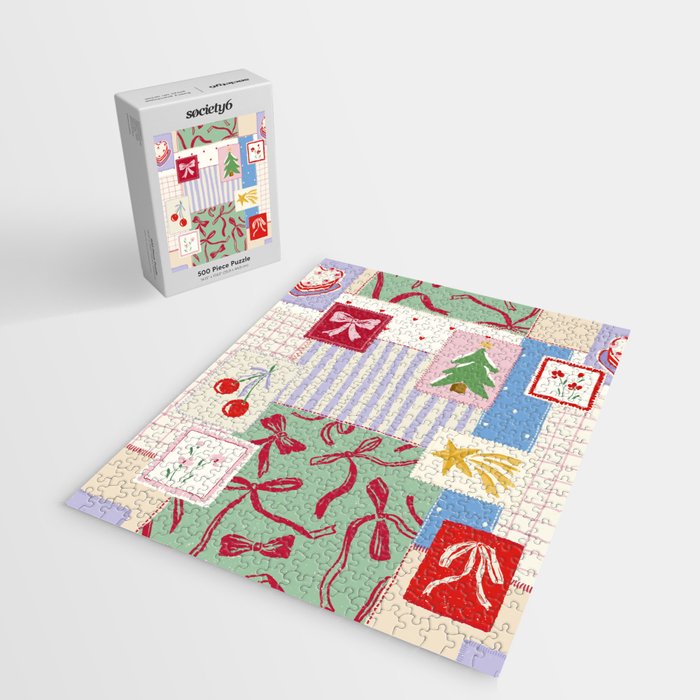 Retro christmas patch Jigsaw Puzzle Gallery Image 2