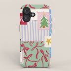 Retro christmas patch iPhone Case Gallery Image 1