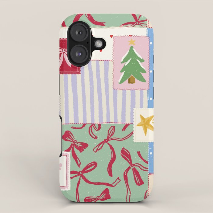 Retro christmas patch iPhone Case Gallery Image 1