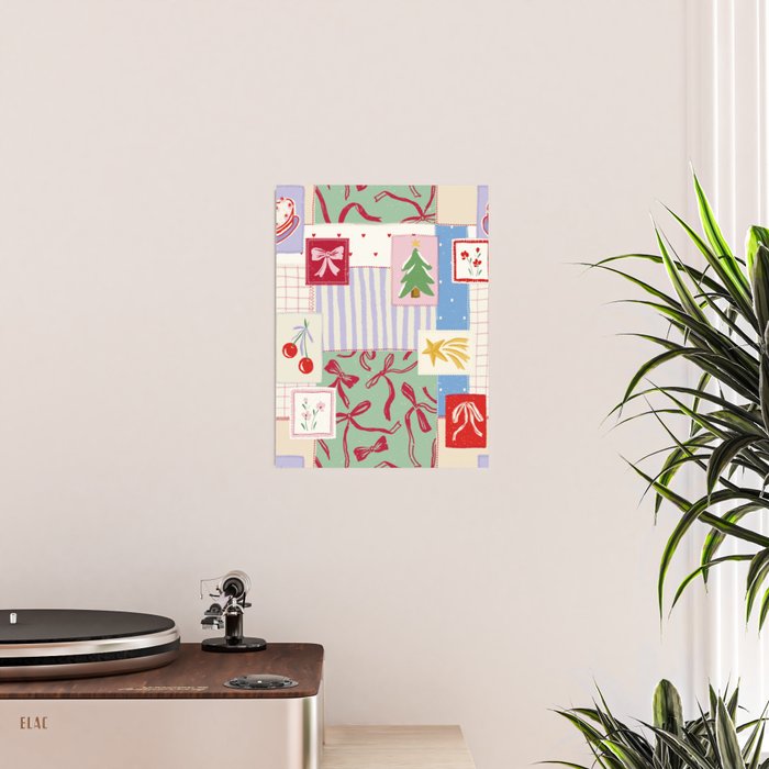 Retro christmas patch Poster Gallery Image 2