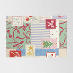 Retro christmas patch Rug Gallery Image 2