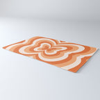 Retro 70s Butterfly in Sunset Orange Rug Gallery Image 3