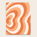 Retro 70s Butterfly in Sunset Orange Notebook Gallery Image 4