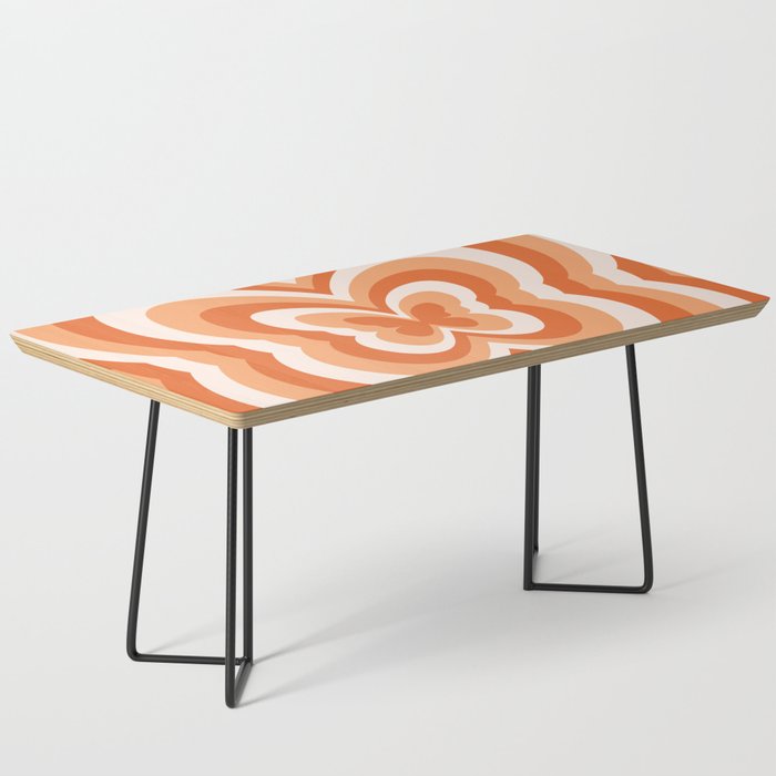 Retro 70s Butterfly in Sunset Orange Coffee Table Gallery Image 1
