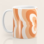 Retro 70s Butterfly in Sunset Orange Coffee Mug Gallery Image 3