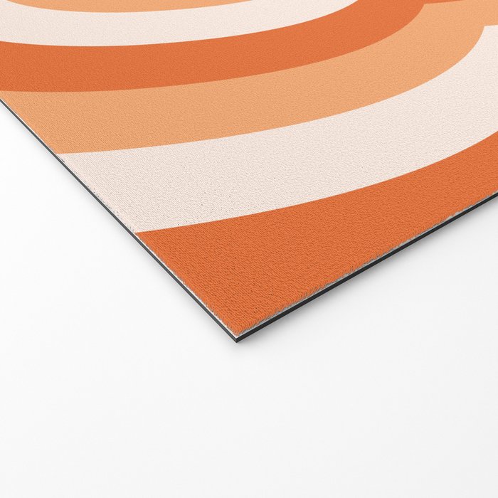 Retro 70s Butterfly in Sunset Orange Welcome Mat Gallery Image 2