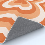 Retro 70s Butterfly in Sunset Orange Rug Gallery Image 4