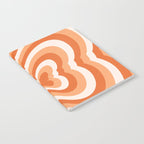 Retro 70s Butterfly in Sunset Orange Notebook Gallery Image 2