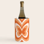Retro 70s Butterfly in Sunset Orange Wine Chiller Gallery Image 1