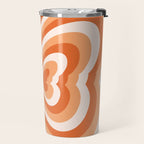 Retro 70s Butterfly in Sunset Orange Travel Mug Gallery Image 2