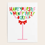 Have Yourself a Merry Little Cocktail - Festive Cocktail Typography Poster Gallery Image 4