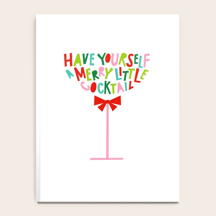 Have Yourself a Merry Little Cocktail - Festive Cocktail Typography Notebook Gallery Image 4