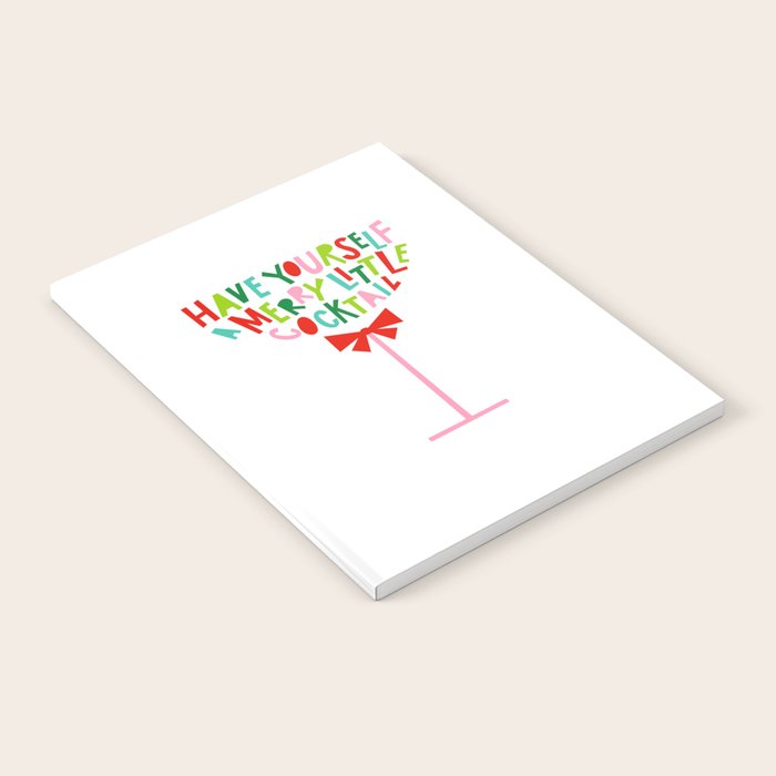 Have Yourself a Merry Little Cocktail - Festive Cocktail Typography Notebook Gallery Image 2