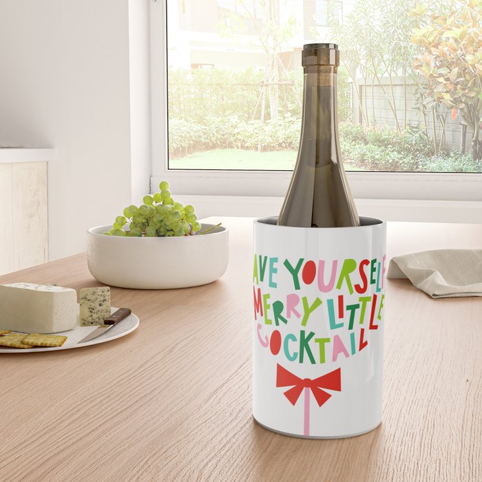 Have Yourself a Merry Little Cocktail - Festive Cocktail Typography Wine Chiller Gallery Image 4