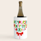 Have Yourself a Merry Little Cocktail - Festive Cocktail Typography Wine Chiller Gallery Image 1