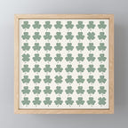 Clovers XXXVI Sage Green Botanical Pattern Mini Art Print Gallery Image 1