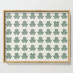 Clovers XXXVI Sage Green Botanical Pattern Serving Tray Gallery Image 1