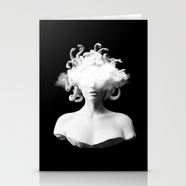 Medusa and the cloud Stationery Card