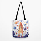 Space Rocket with Planets Tote Bag Gallery Image 2