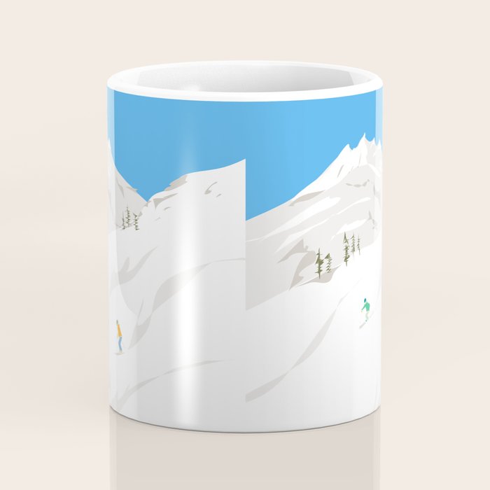 Snowy Mountain Skiers Coffee Mug Gallery Image 4