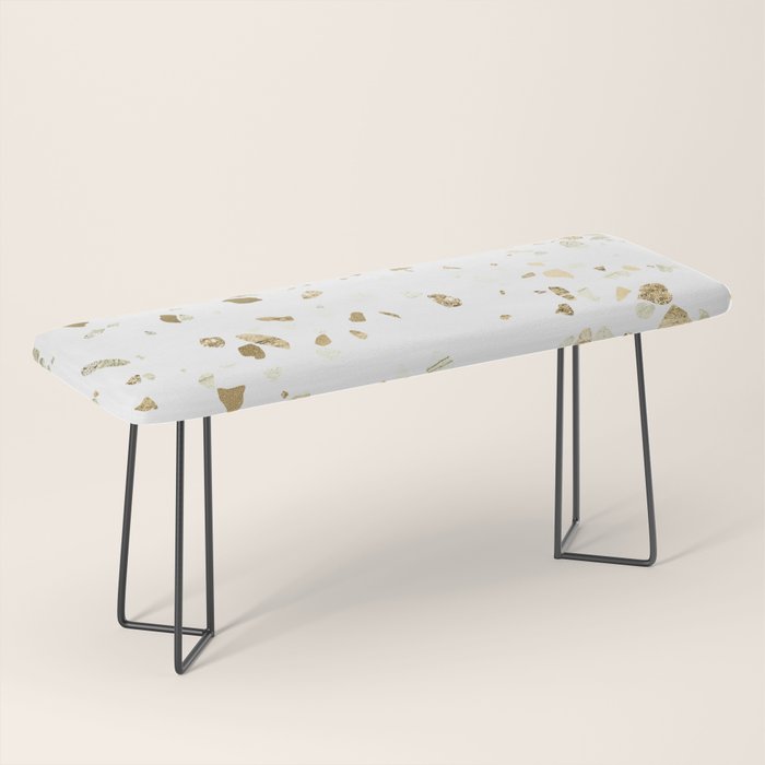 Metallic Gold Terrazzo Sparkle Bench Gallery Image 1