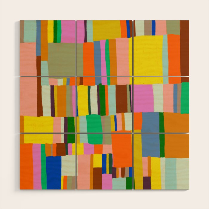 Colour play Wood Wall Art Gallery Image 1