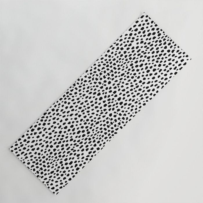 Dalmatian Spots (black/white) Yoga Mat Gallery Image 1
