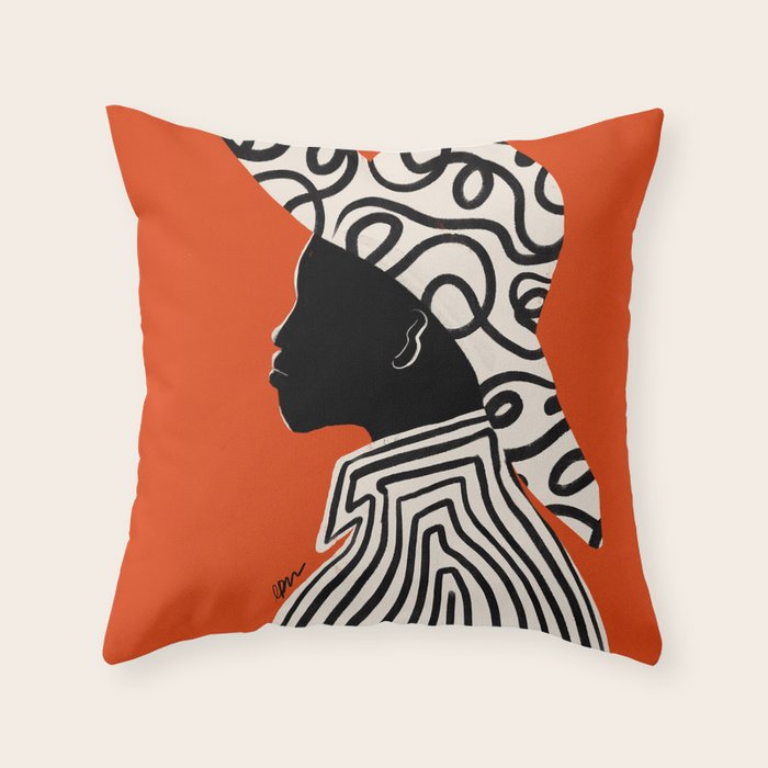 Silhouette of Style of Modern Essence Throw Pillow Gallery Image 6
