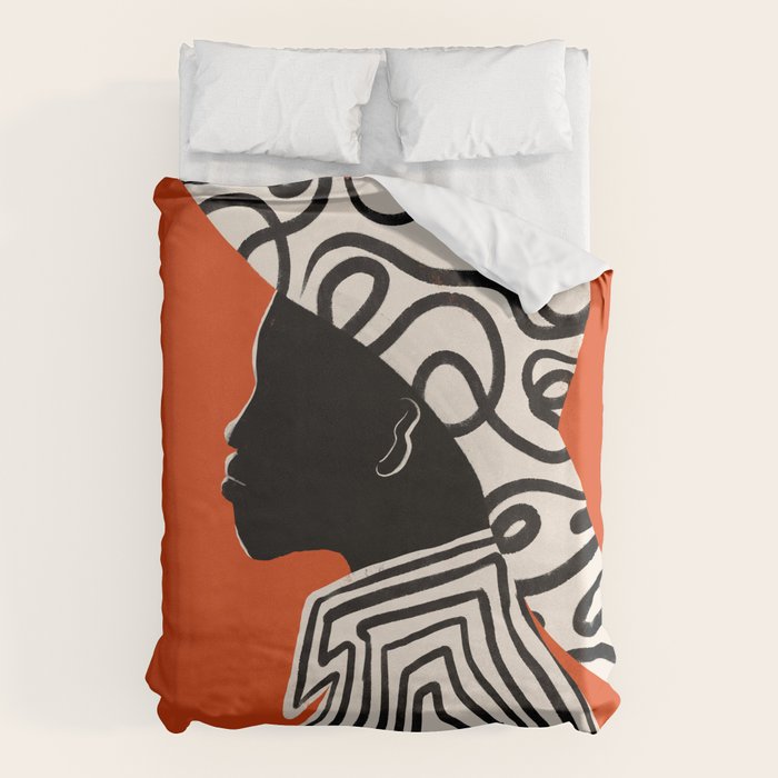 Silhouette of Style of Modern Essence Duvet Cover Gallery Image 1