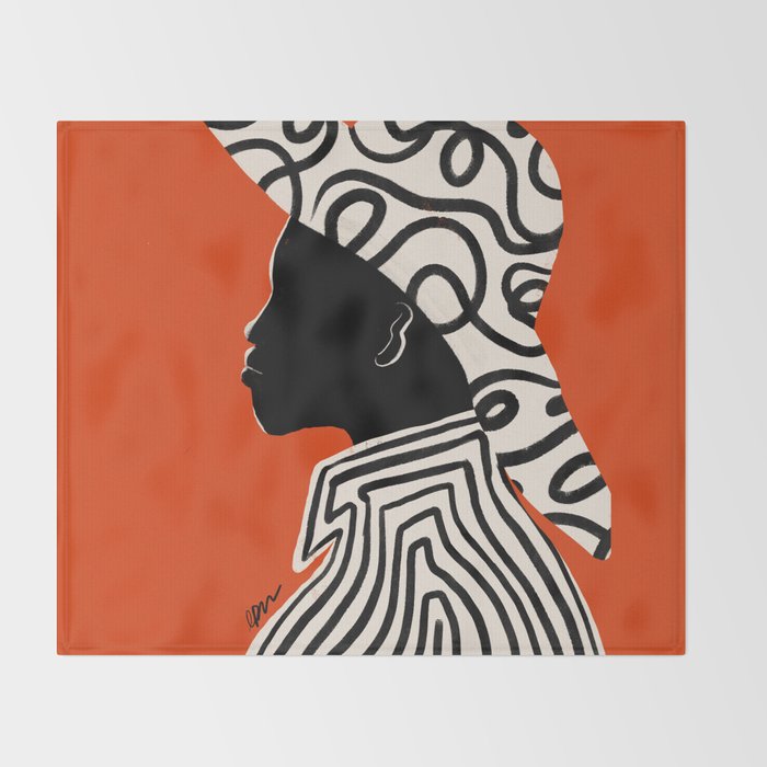 Silhouette of Style of Modern Essence Throw Blanket Gallery Image 2