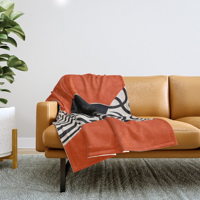 Silhouette of Style of Modern Essence Throw Blanket Gallery Image 1