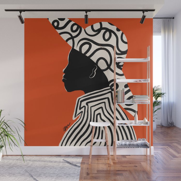 Silhouette of Style of Modern Essence Wall Mural Gallery Image 1