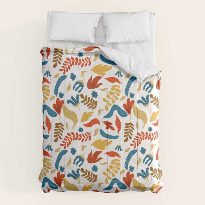 Echo of Innocence | Botanical Nature Eclectic Plants | Vintage Floral Rustic Spring Garden Blossom Comforter Gallery Image 1