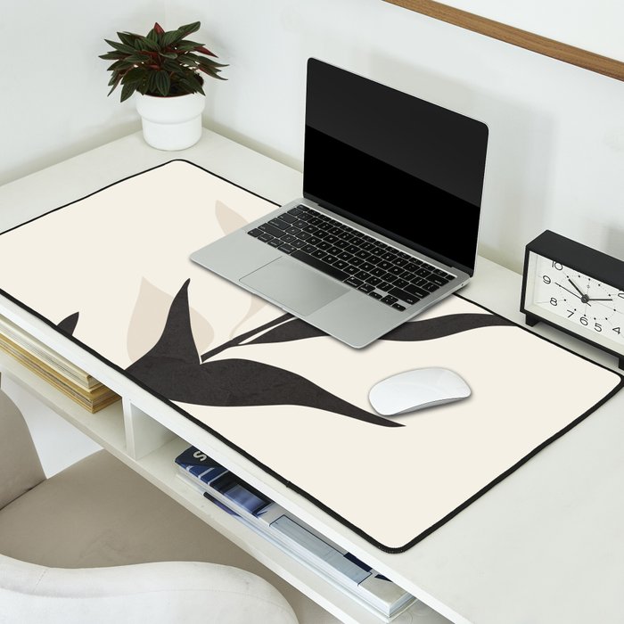 Abstract Minimal Plant Desk Mat Gallery Image 2