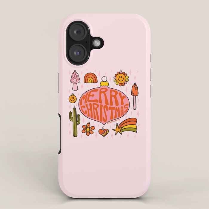 Vintage Merry Christmas iPhone Case Gallery Image 1