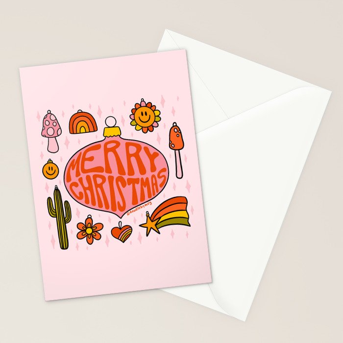 Vintage Merry Christmas Stationery Card Gallery Image 2