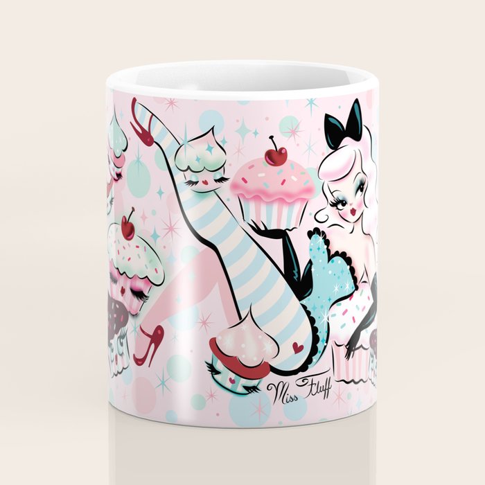Vanilla Cupcake Pinup Doll  Coffee Mug Gallery Image 4