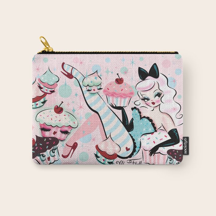 Vanilla Cupcake Pinup Doll  Carry All Pouch Gallery Image 1