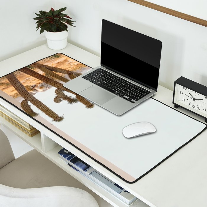 Sunset Cactus - Neutral Desert Wall Art Desk Mat Gallery Image 2