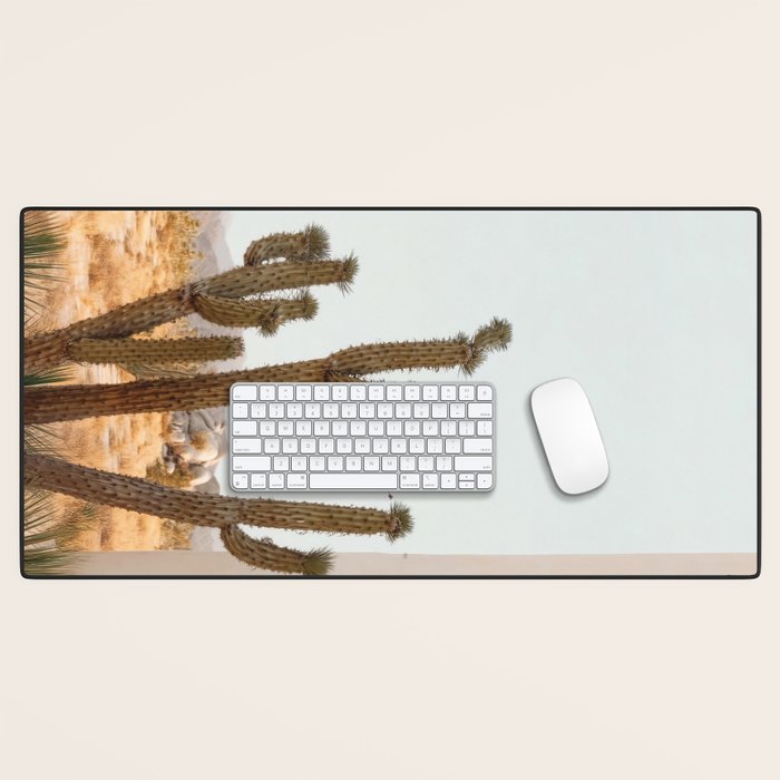 Sunset Cactus - Neutral Desert Wall Art Desk Mat Gallery Image 1