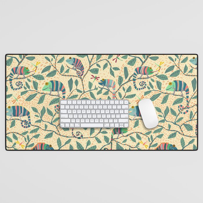 Quirky Chameleon family Desk Mat Gallery Image 1