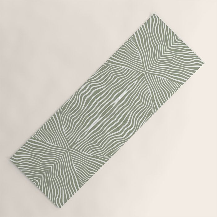 Boho, Safari, African, Pattern, Sage Green Yoga Mat Gallery Image 1