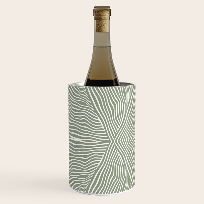 Boho, Safari, African, Pattern, Sage Green Wine Chiller Gallery Image 3