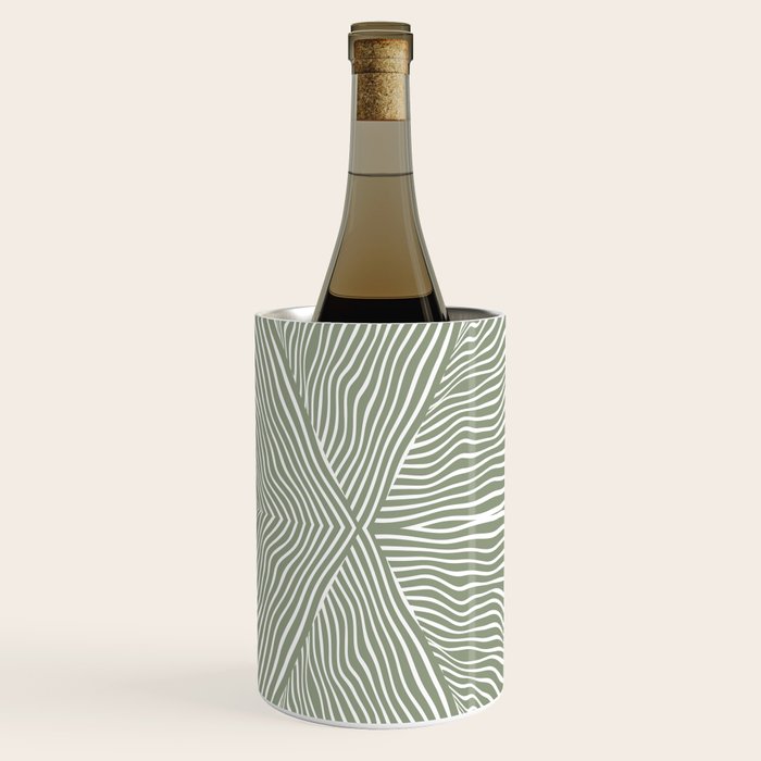 Boho, Safari, African, Pattern, Sage Green Wine Chiller Gallery Image 2