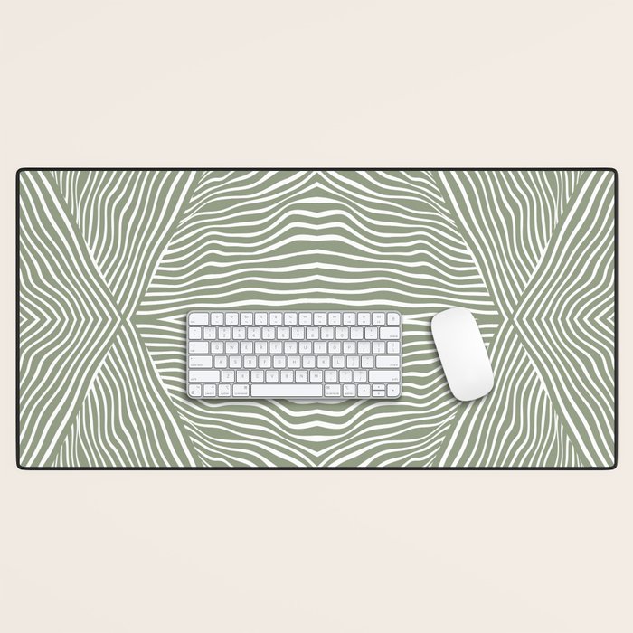 Boho, Safari, African, Pattern, Sage Green Desk Mat Gallery Image 1